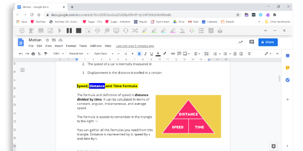 Read&Write toolbar being used to read text aloud in a Google doc