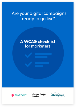 WCAG Checklist for marketers