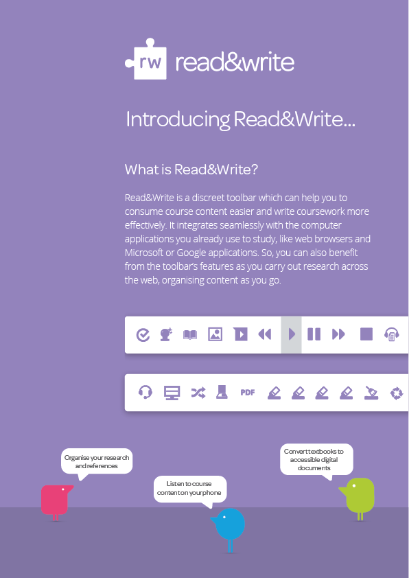 Image of Read&Write flyer
