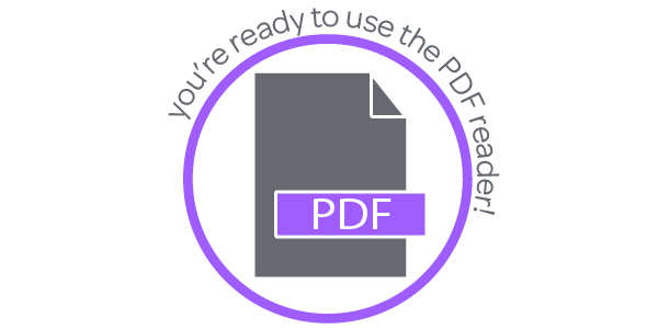 You're ready to use PDF reader